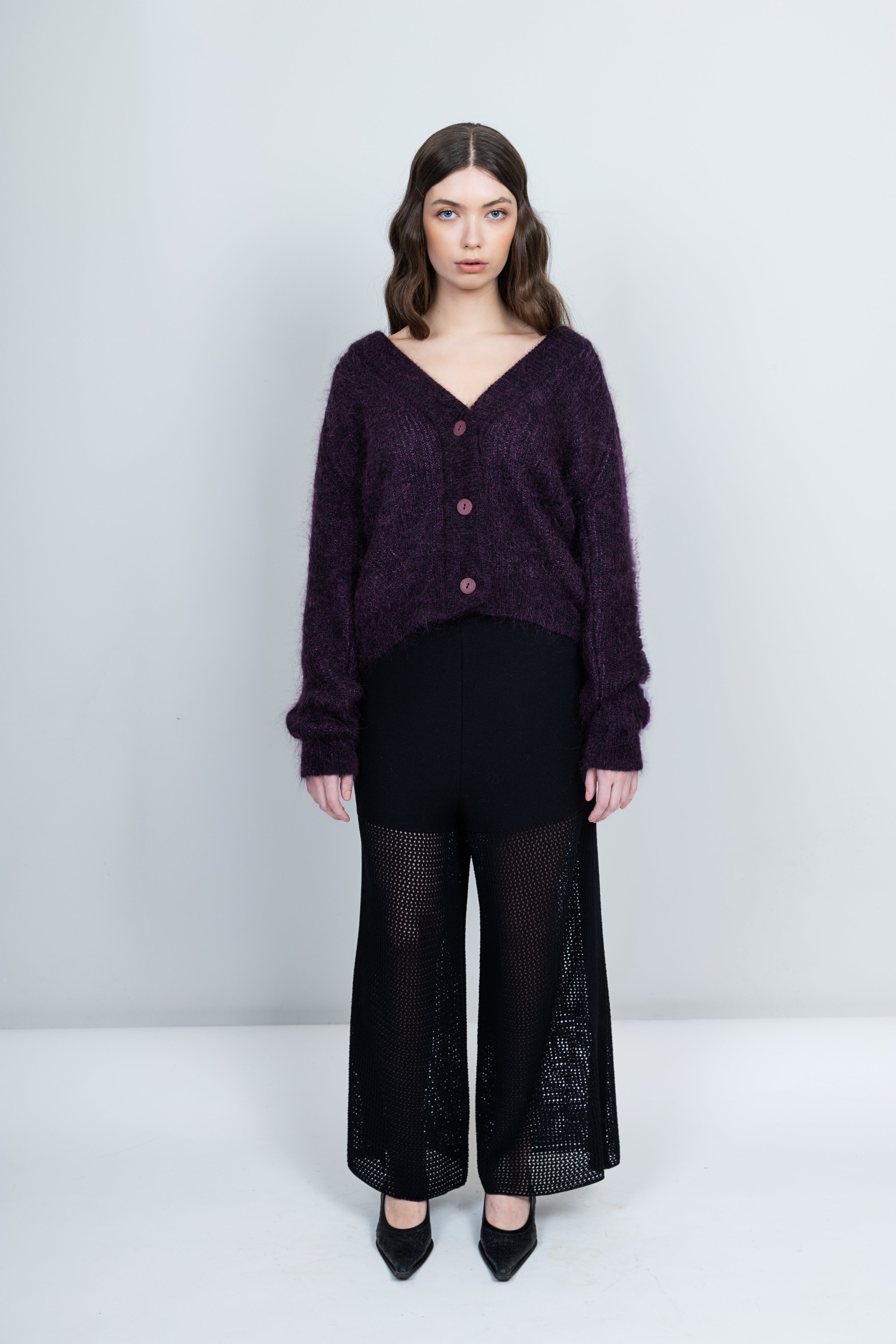 SASHA CARDIGAN / PLUM