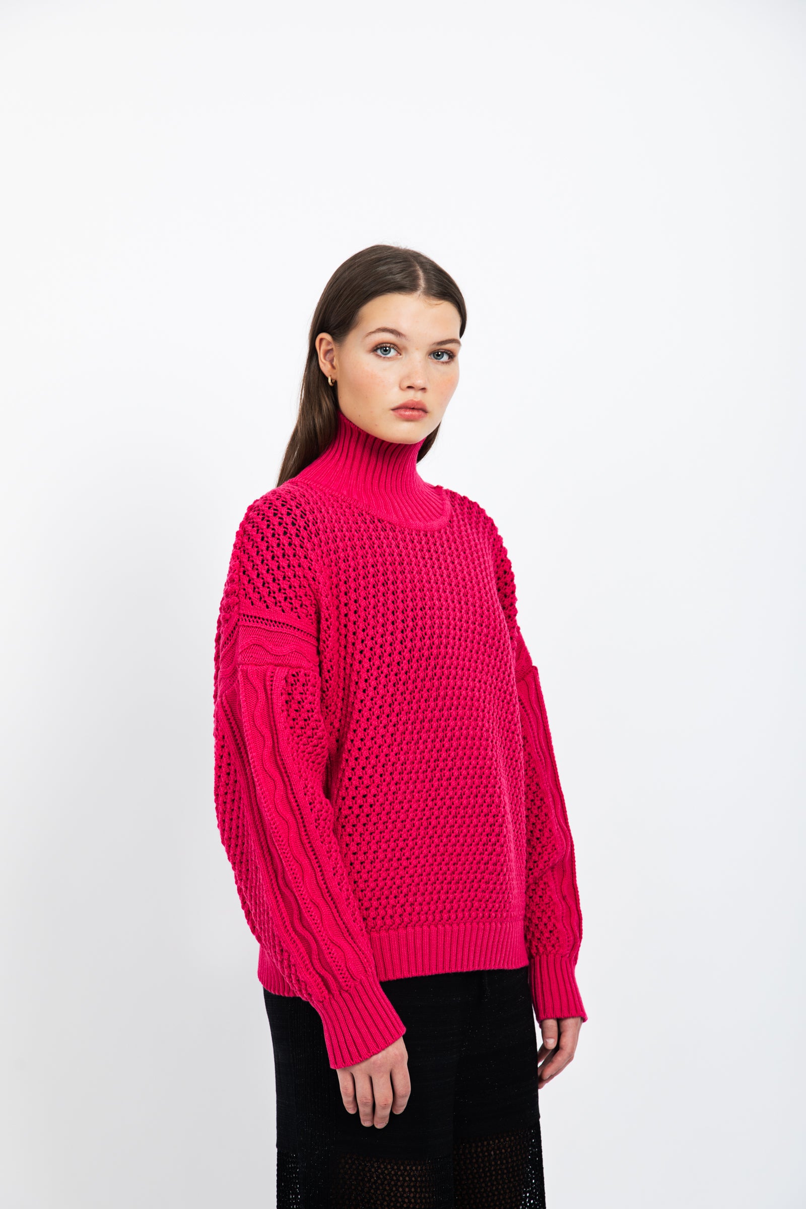 NINA SWEATER / RASPBERRY