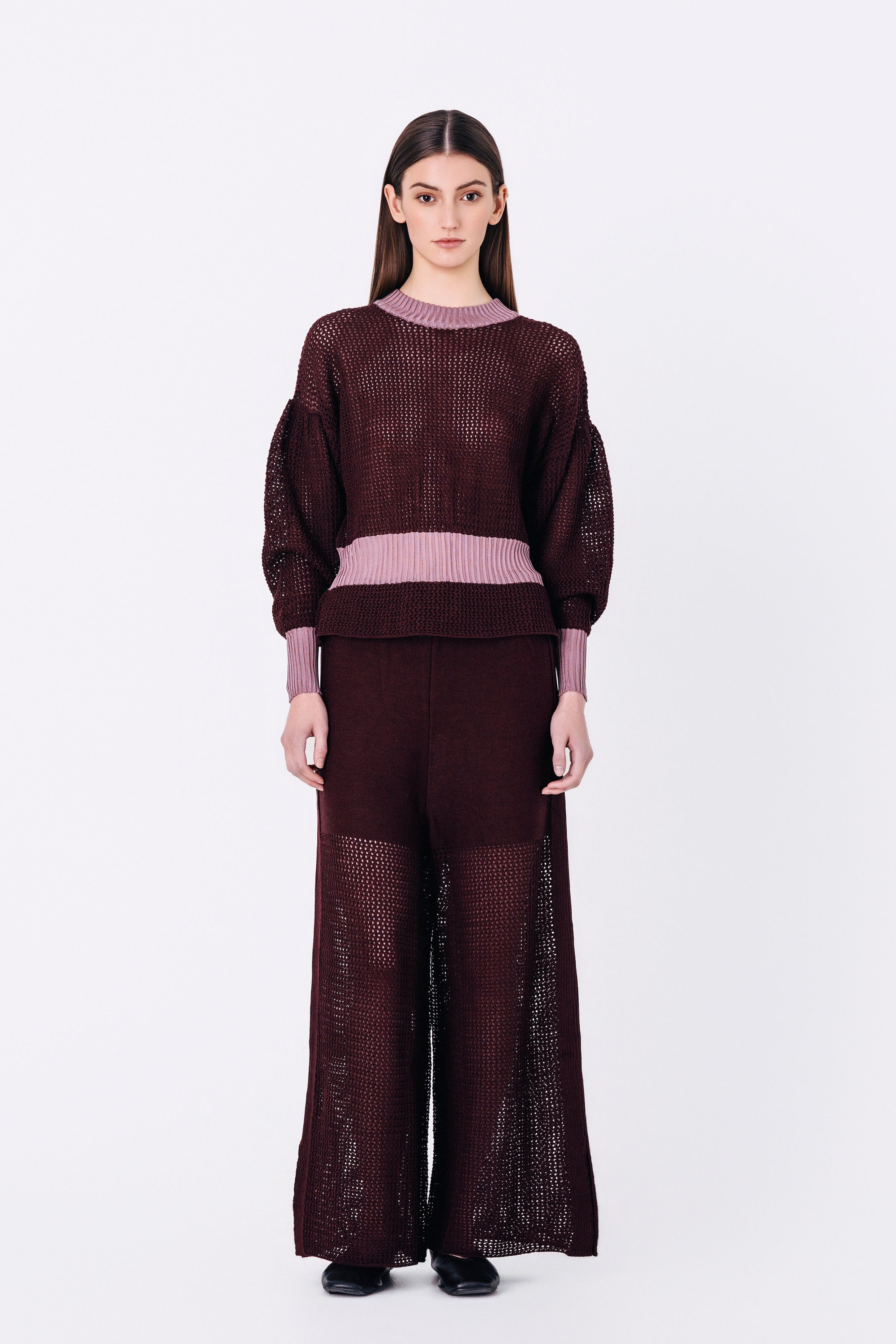 DARIA TOP / BURGUNDY
