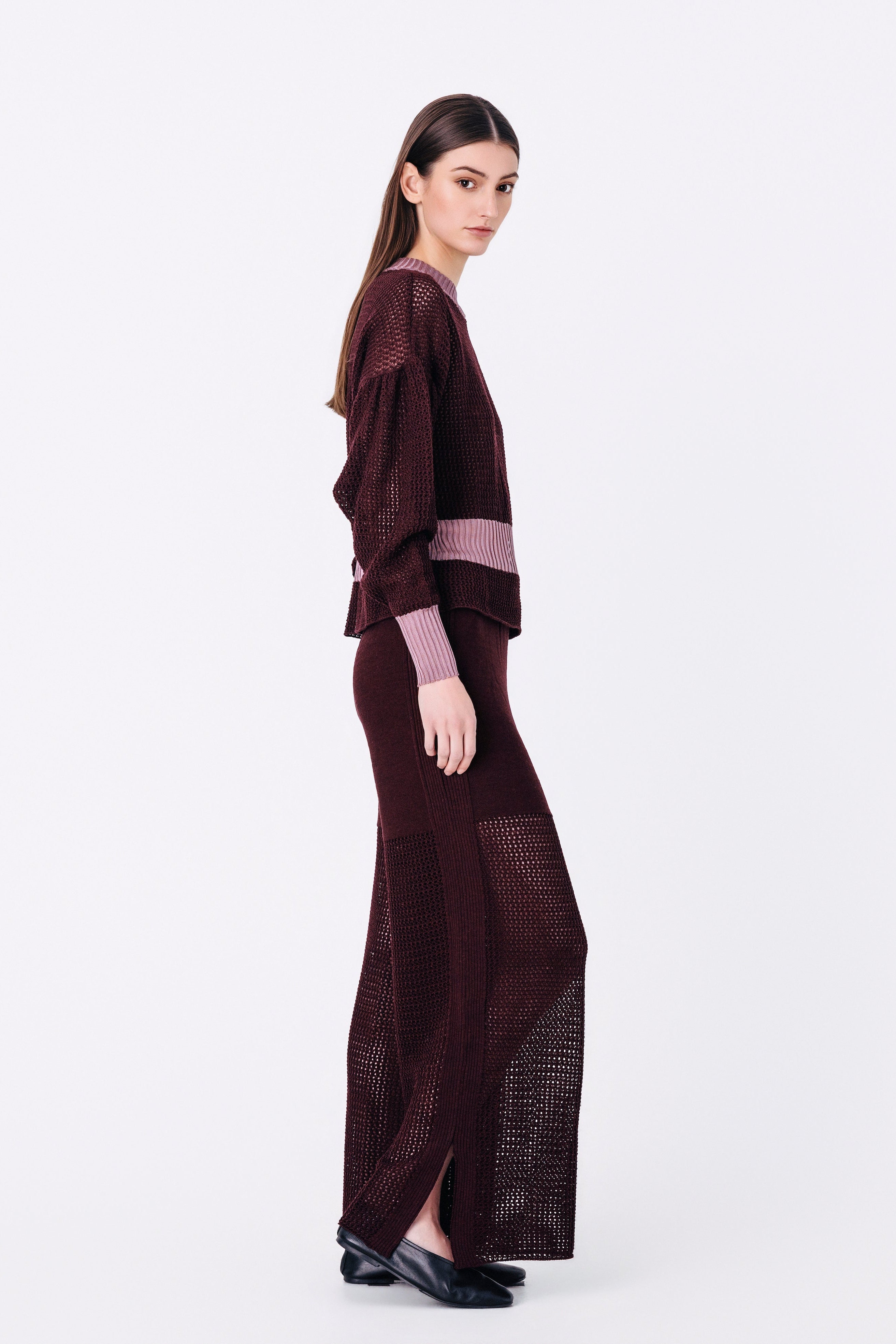 DARIA TOP / BURGUNDY