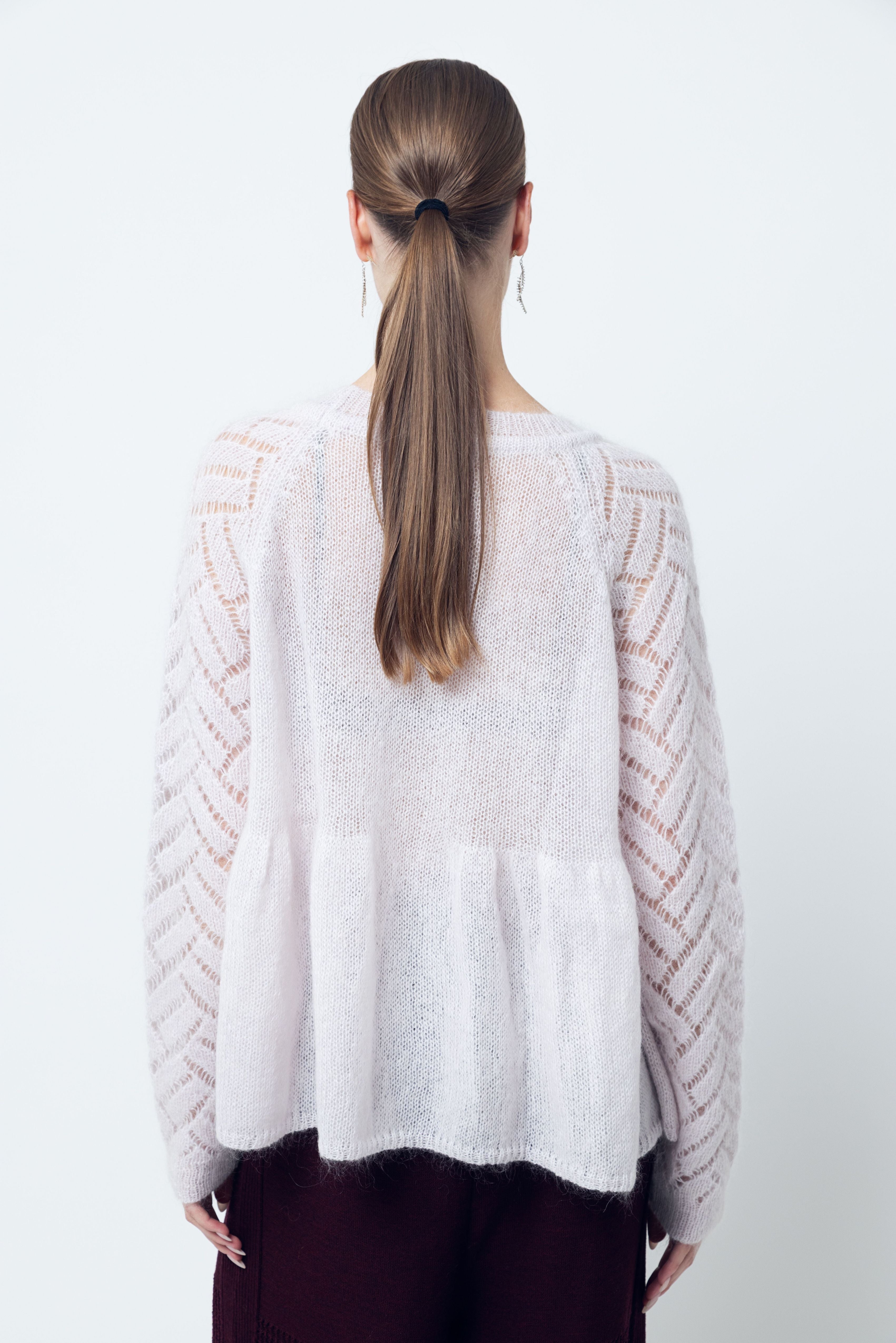 AGNES SWEATER / WHITE BERRY